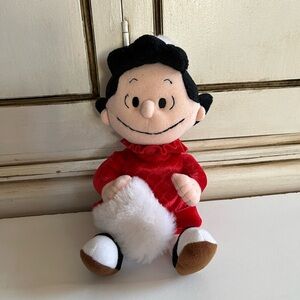 Vintage Applause Holiday Lucy Red Dress w/ Muff Plush Peanuts Toy Doll